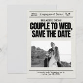 Verlobung Hochzeit Speichern Sie das Datum Breakin Save The Date (Vorne/Hinten)