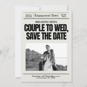 Verlobung Hochzeit Speichern Sie das Datum Breakin Save The Date