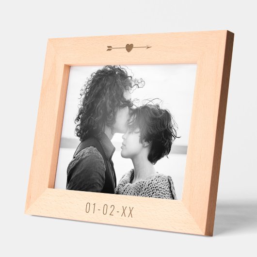 Verlobung/Hochzeitdatenträger, horizontal Geätzte Rahmen