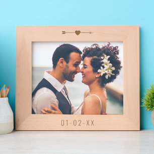 Verlobung/Hochzeitdatenträger, horizontal Geätzte Rahmen