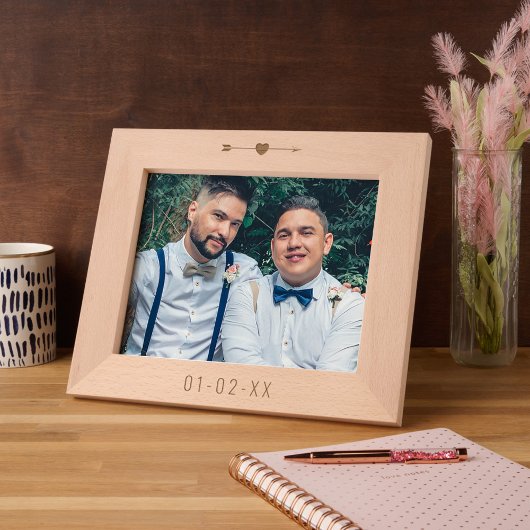 Verlobung/Hochzeitdatenträger, horizontal Geätzte Rahmen