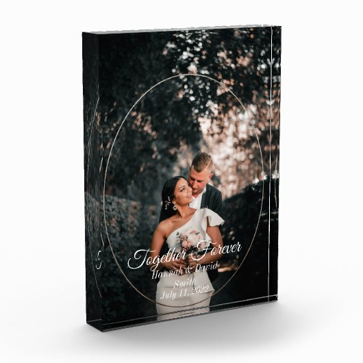 Verlobung Hochzeiten Foto und Name Block (Links)