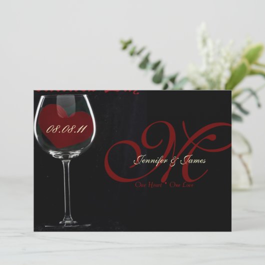 Verlobung/Hochzeitseinladung Einladung (Stehend Vorderseite)