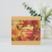 Verlobung im Herbst - Einladung (Stehend Vorderseite)