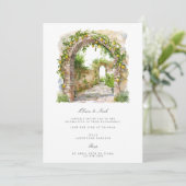 Verlobung im Mittelmeer Einladung (Stehend Vorderseite)