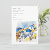 Verlobung im Mittelmeer Einladung (Stehend Vorderseite)