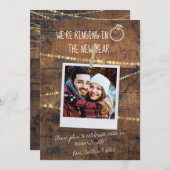 Verlobung im Neujahr Save the Date (Vorne/Hinten)