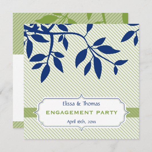 VERLOBUNG INVITAATIONEN :: Fine 3SQ Einladung (Vorne/Hinten)