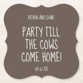 Verlobung Jahrestag Hochzeit Rustikaler Barn Unter Untersetzer (Vorderseite)