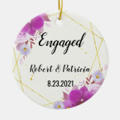 Verlobung Keepake 2023 Erstes Weihnachtsfest Verlo Keramik Ornament (Vorne)