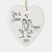 Verlobung Keramik Ornament (Rechts)