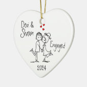 Verlobung Keramik Ornament (Links)