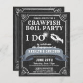 VERLOBUNG Khalkboard HAUSHALTSKARTE Einladung (Vorne/Hinten)