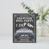 VERLOBUNG Khalkboard HAUSHALTSKARTE Einladung (Stehend Vorderseite)