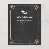 VERLOBUNG Khalkboard HAUSHALTSKARTE Einladung (Rückseite)