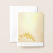 Verlobung Kleine Einladung Gold Foil Card (Rückseite mit Umschlag)