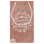 Verlobung Kostenvoranschlag | Romantische Wasserfa Kleine Geschenktüte (Rückseite)