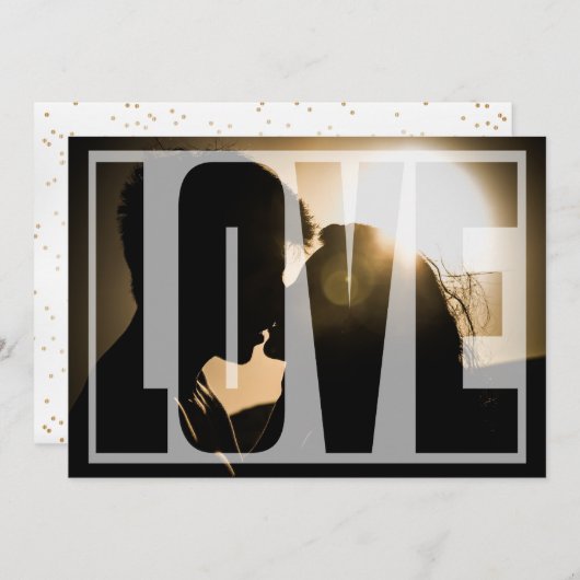 Verlobung Liebe Party Einladung (Vorne/Hinten)