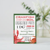 Verlobung Meeresfrüchte Party Einladung Postkarte (Stehend Vorderseite)