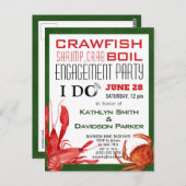 Verlobung Meeresfrüchte Party Einladung Postkarte (Vorne/Hinten)