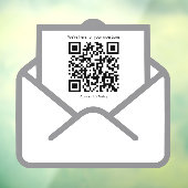 Verlobung Minimalistischer Umschlag QR-Code Fensteraufkleber (Blatt 3)