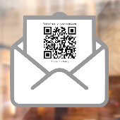 Verlobung Minimalistischer Umschlag QR-Code Fensteraufkleber (Blatt 2)