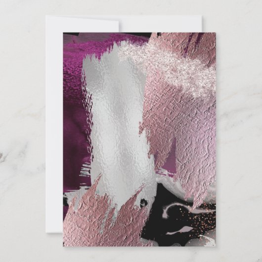 VERLOBUNG | Modern Bold Abstrakt Wine Strokes Inv Einladung (Rückseite)