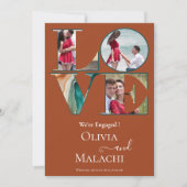 Verlobung Moderner Abstrakter Agate Jade Ankündigung (Vorderseite)