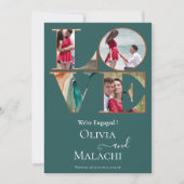 Verlobung Moderner Abstrakter Agate Jade Ankündigung (Vorderseite)