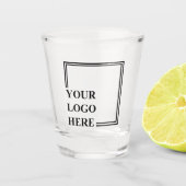 Verlobung Modernes, einzigartiges Logo für den Geb Schnapsglas (Vorderseite)