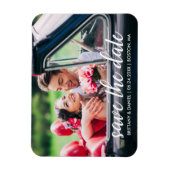 Verlobung Modernes Skript-Save the Date-Foto Magnet (Vertikal)