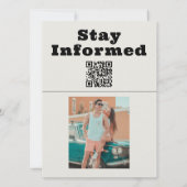 Verlobung Newspaper Headline Foto Wedding Save The Date (Rückseite)