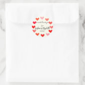 Verlobung oder Gastgeschenk Hochzeit von Elfenbein Runder Aufkleber (Tasche)