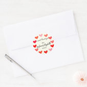 Verlobung oder Gastgeschenk Hochzeit von Elfenbein Runder Aufkleber (Umschlag)