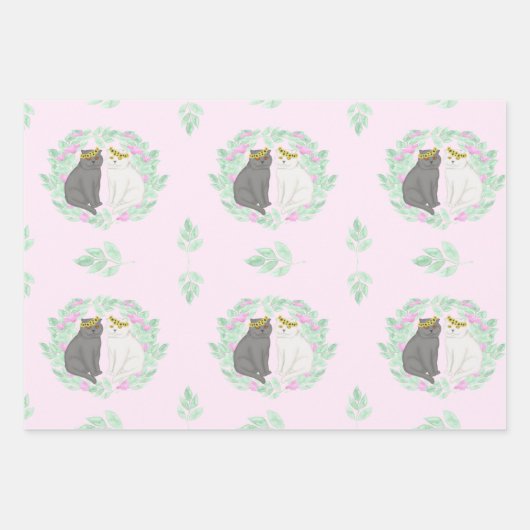 Verlobung oder Hochzeitsfest Set Geschenkpapier Set (Vorderseite)