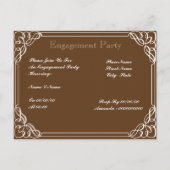 Verlobung-Party, Dusche Einladungspostkarte (Rückseite)