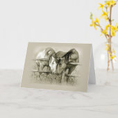 Verlobung: Pferde Liebhaber Weiden teilen, Stift K Karte (Gelbe Blume)