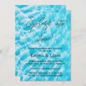 Verlobung Pool Party Einladung (Vorne/Hinten)