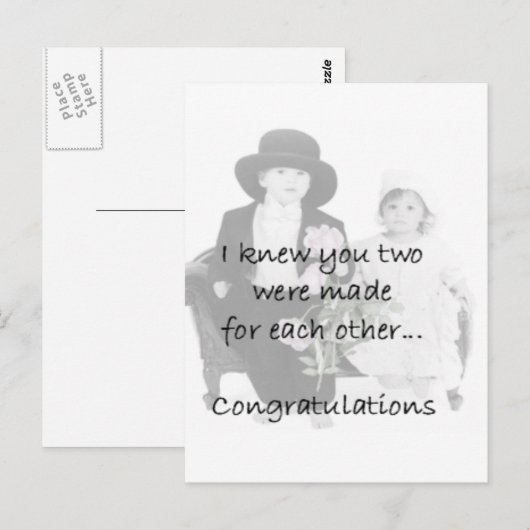 Verlobung Postkarte (Vorne/Hinten)