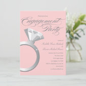 Verlobung Ring - Blush| Einladung der Einsatzparte (Stehend Vorderseite)