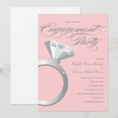 Verlobung Ring - Blush| Einladung der Einsatzparte (Vorne/Hinten)