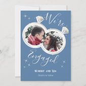 Verlobung Ring Couple's Foto Wir sind Verlobt Ankündigung (Vorderseite)