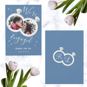 Verlobung Ring Couple's Foto Wir sind Verlobt Ankündigung