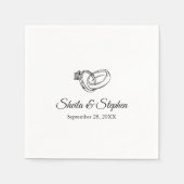 Verlobung Ring Custom Wedding Party Paper Serviette (Vorderseite)