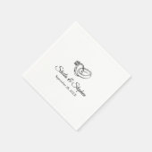 Verlobung Ring Custom Wedding Party Paper Serviette (Ecke)