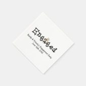 Verlobung Ring Engagement Party Papier Napkins Serviette (Ecke)