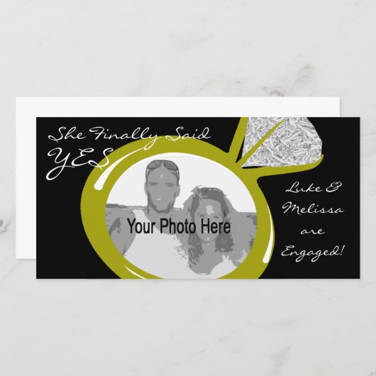 Verlobung Ring Foto Ankündigung (Vorne/Hinten)