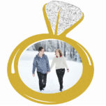 Verlobung Ring Foto Fotoskulptur Ornament<br><div class="desc">Fügen Sie Ihr Lieblings-Foto zu diesem Foto Verlobung Ring Ornament. Perfekter Sake für Ihren 1. Weihnachtsbaum und macht ein großartiges Geschenk für die Familie.</div>
