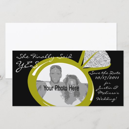 Verlobung Ring Foto Save The Date (Vorne/Hinten)