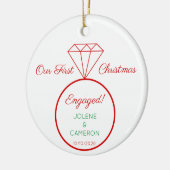 Verlobung Ring Front und Rücken Ornament (Links)